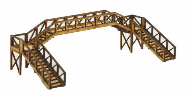 TT-FB001 Platform Footbridge Double Track Span TT:120 Scale Model Laser Cut Kit
